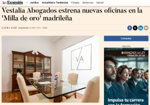 Vestalia Abogados estrena nuevas oficinas en la 'Milla de oro' madrileña